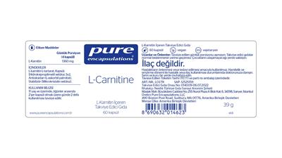 Pure Encapsulations L-Carnitine 60 Kapsül