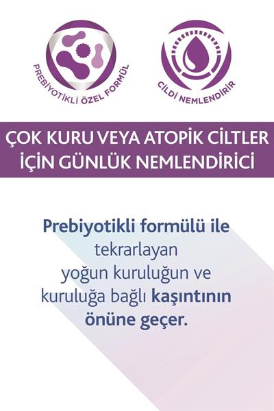 Bepanthol Sensidaily Pompalı Günlük Vücut Kremi 400 ml L Çok Kuru veya Atopik Ciltler - Prebiyotikli