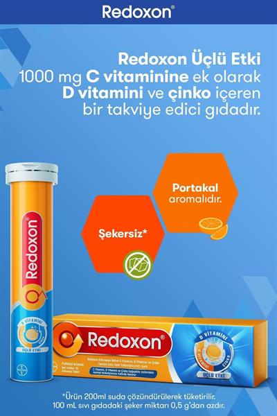 Redoxon Üçlü Etki 15 Efervesan Tablet