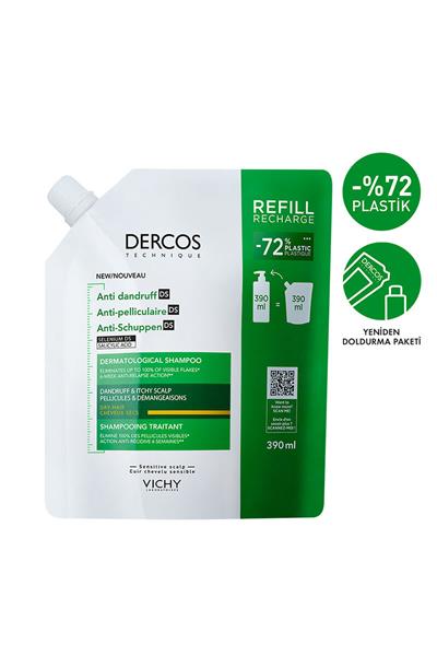 Vichy Dercos Anti Dandruff Kepek Karşıtı Şampuan 390ml - Kuru Saçlar - Refill