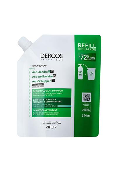 Vichy Dercos Anti Dandruff Kepek Karşıtı Şampuan 390 ml - Normal ve Yağlı Saçlar - Refill