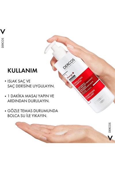 Vichy Dercos Energy+ Saç Dökülmesine Karşı Şampuan 400 ml