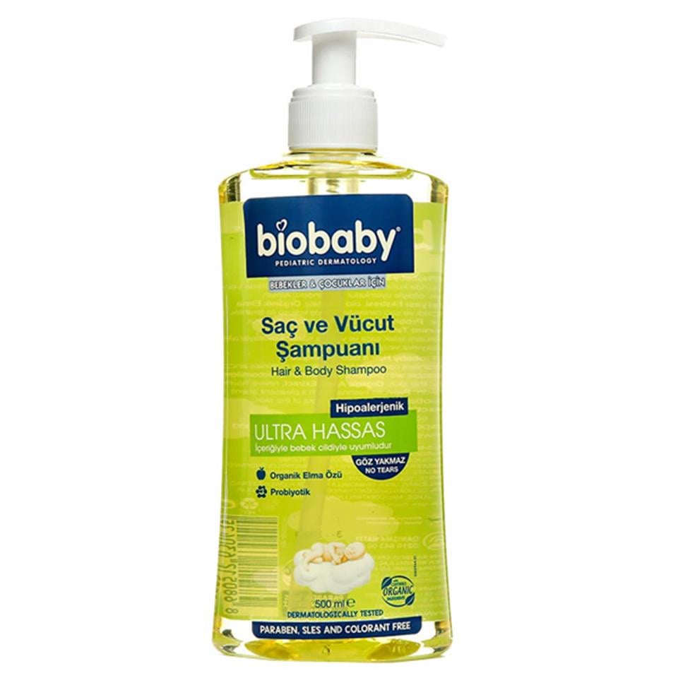Biobaby Ultra Hassas Saç Ve Vücut Şampuanı 500 ml Prebiyotik Alman Papatyası