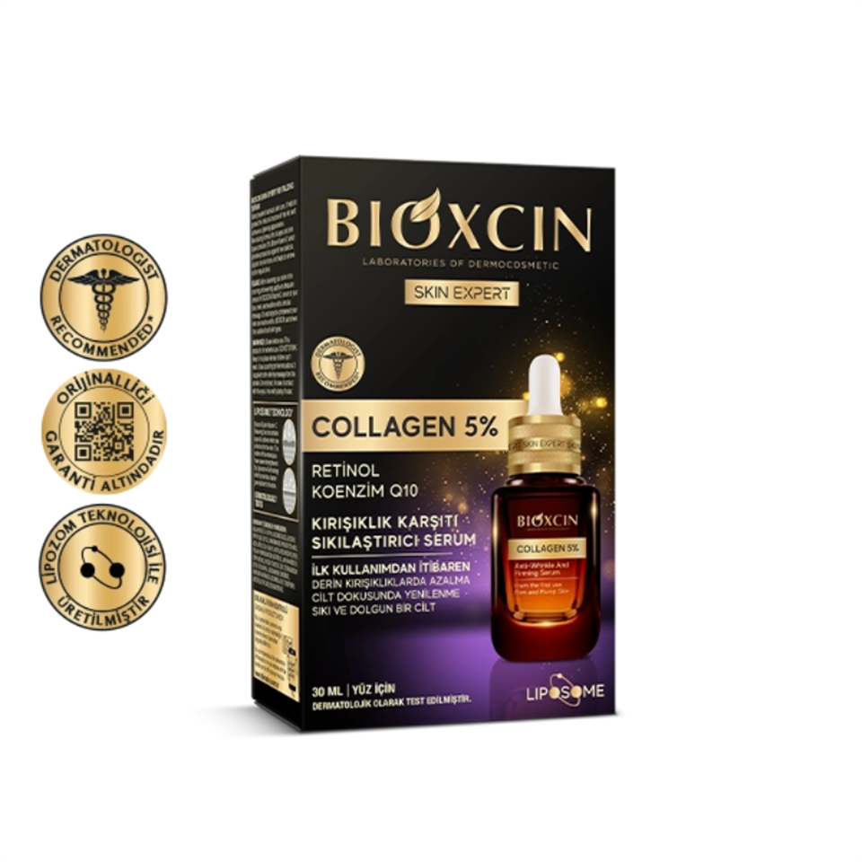 Bioxcin Collagen Retinol Serum - Collagen %5 Retinol Koenzim Q10 Lipozoma