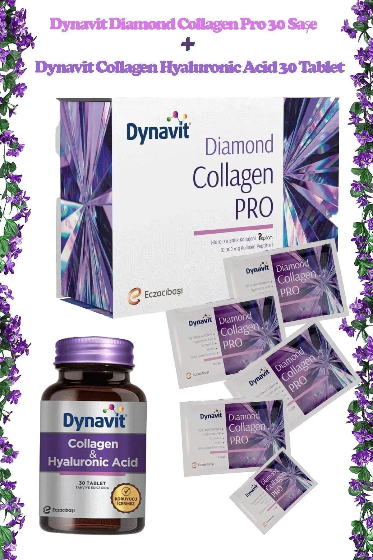 DYNAVİTDynavit Diamond Collagen Pro 30 Saşe +Dynavit Collagen Hyaluronic Acid 30 Tablet8699586254673