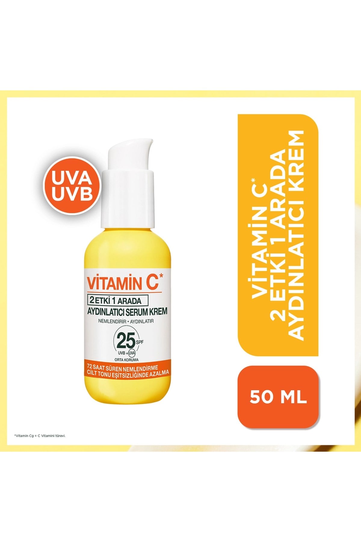 GarnıerGarnier C Vitamini 3 Etki 1 Arada SPF 25 Serum Krem 50 ml3600542449601