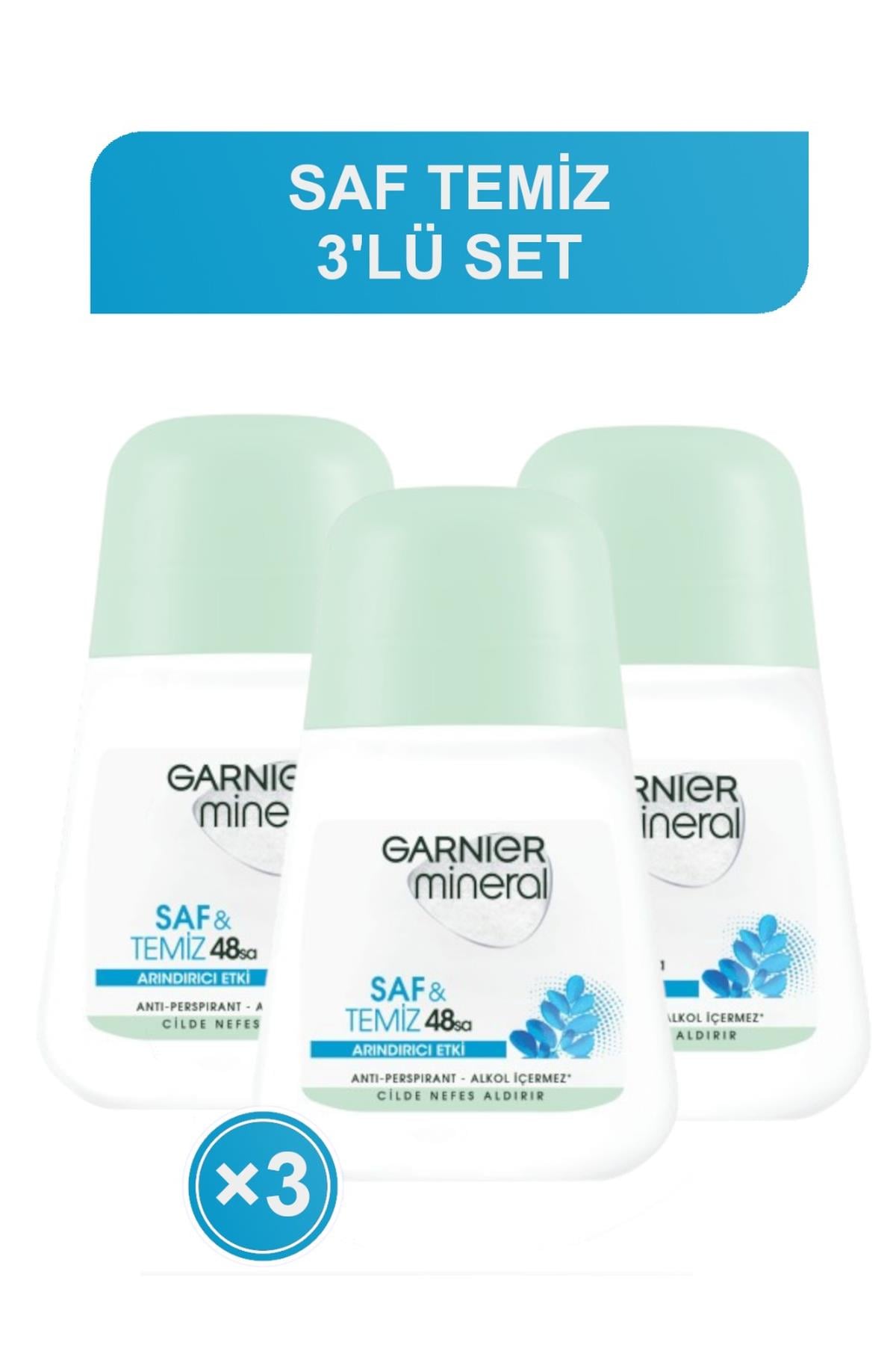 GarnıerGarnier Saf & Temiz Arındırıcı Roll-on 50ml 3'lü Set3600542035149x3