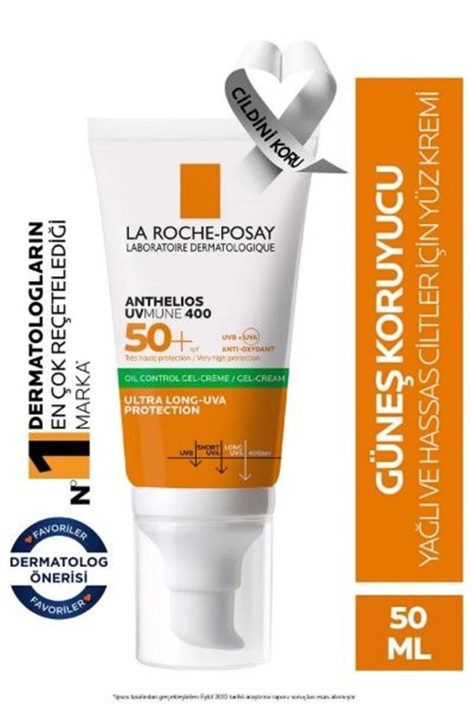 La Roche Posay Anthelios Uvmune 400 Oil Control Gel-Cream Spf 50+ Güneş Kremi