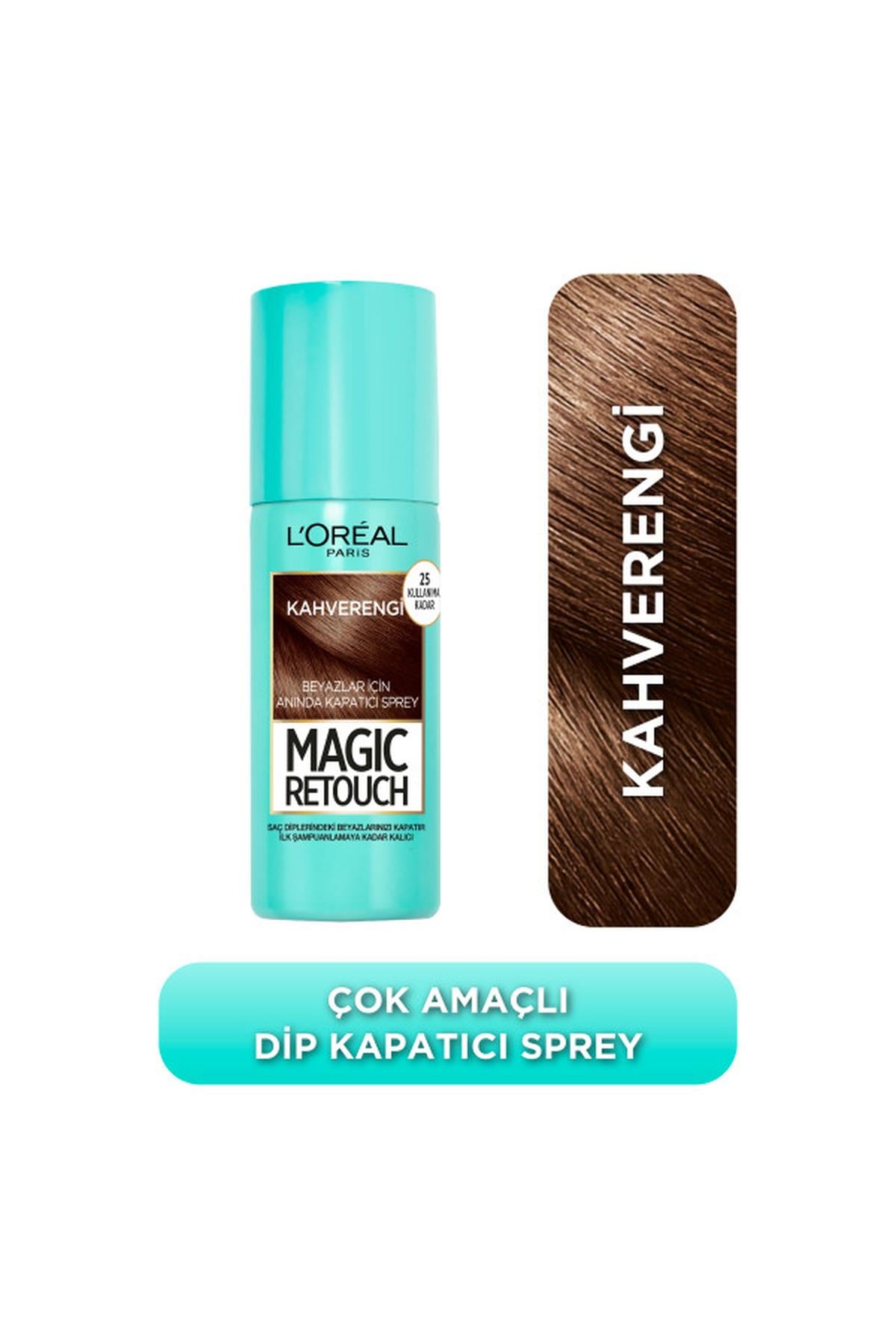 Loreal ParisL'Oréal Paris Magic Retouch Beyaz Saçlar İçin Kapatıcı Koyu Kahverengi Saç Spreyi 75 Ml3600523193356
