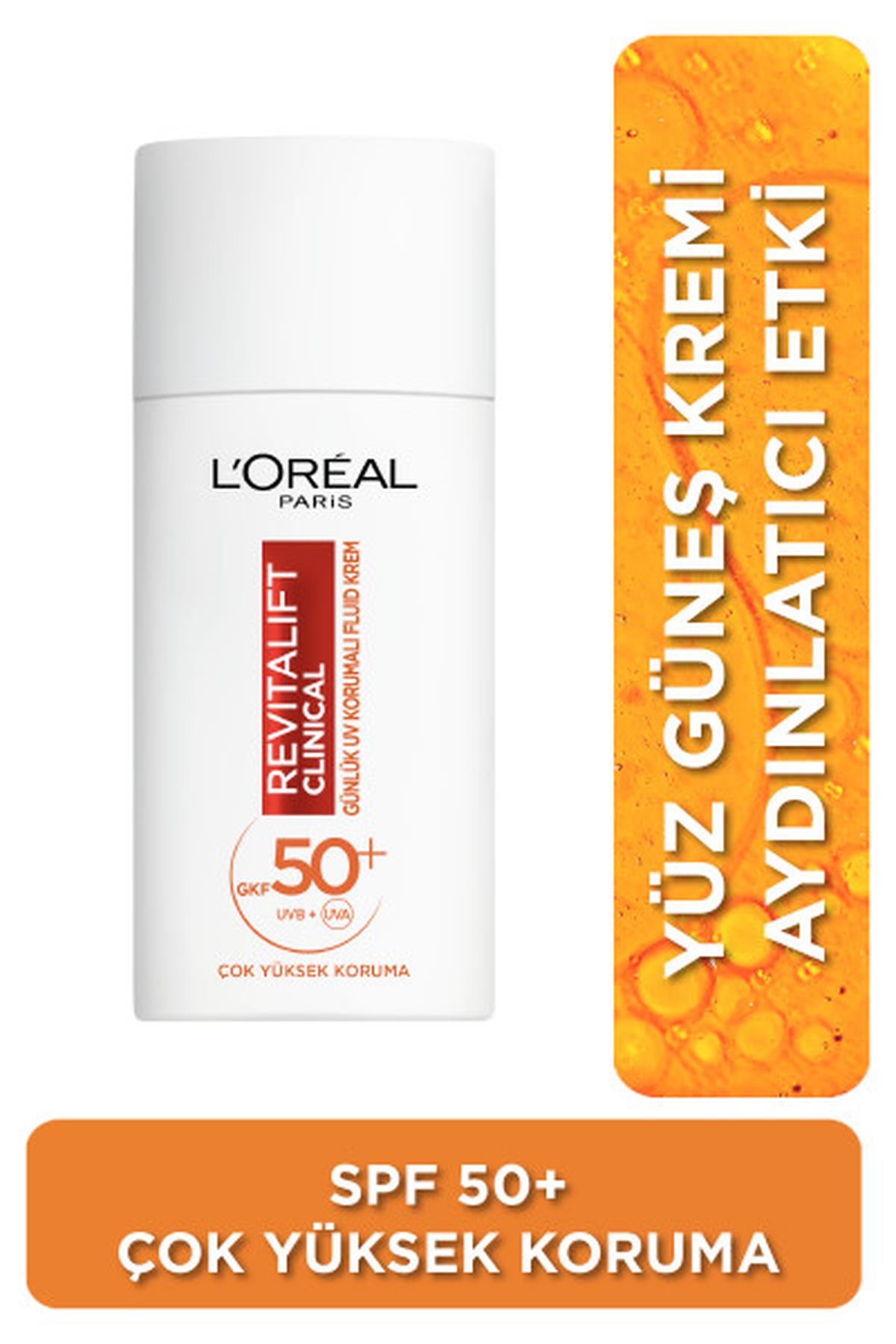 Loreal ParisL'Oréal Paris Revitalift Clinical SPF 50+ Günlük Yüksek UV Korumalı Yüz Güneş Kremi 50ml3600524069728