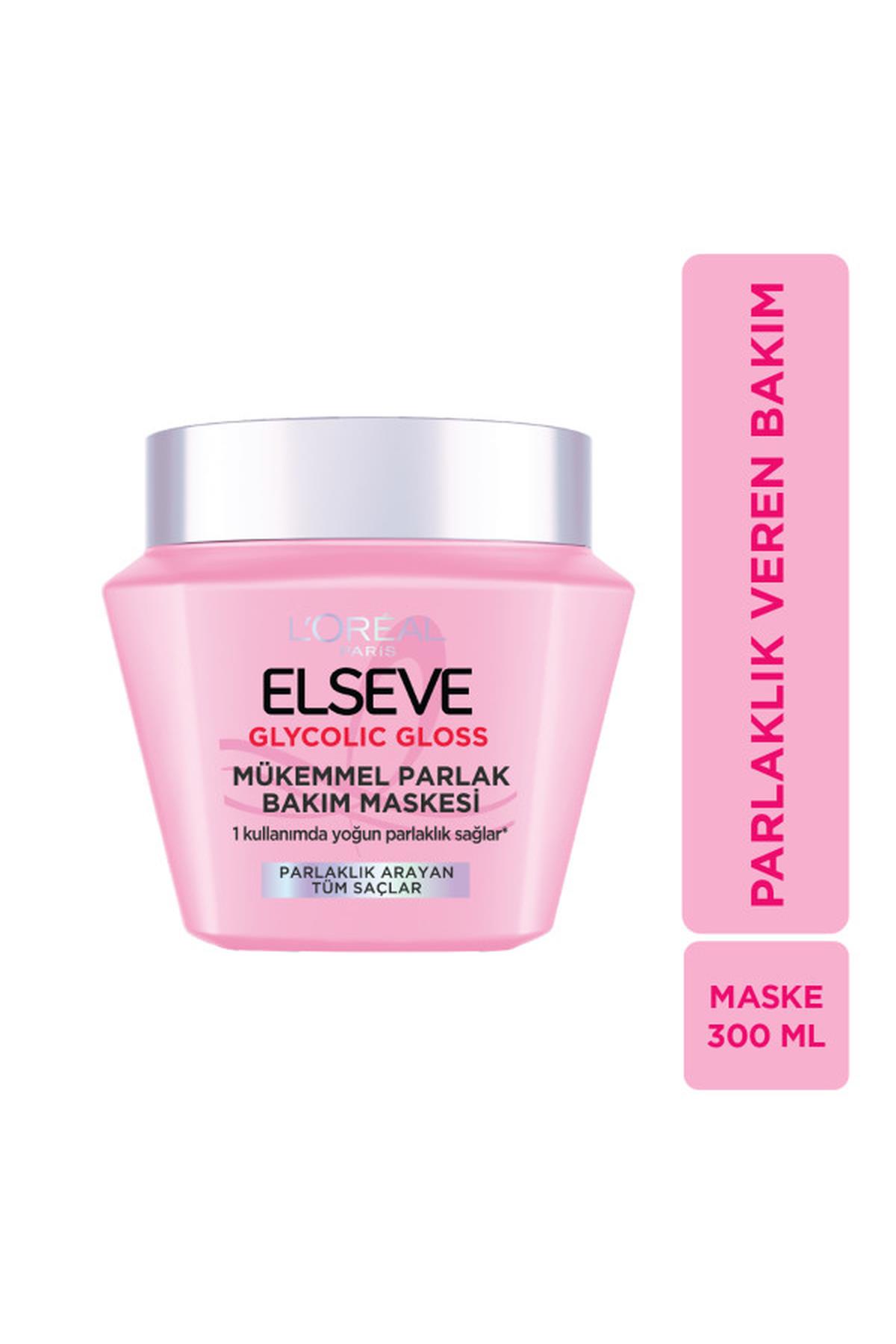 Loreal ParisLoreal Paris Elseve Glycolic Gloss Mükemmel Parlaklık Veren Saç Bakım Maskesi 300 ml3600524246884