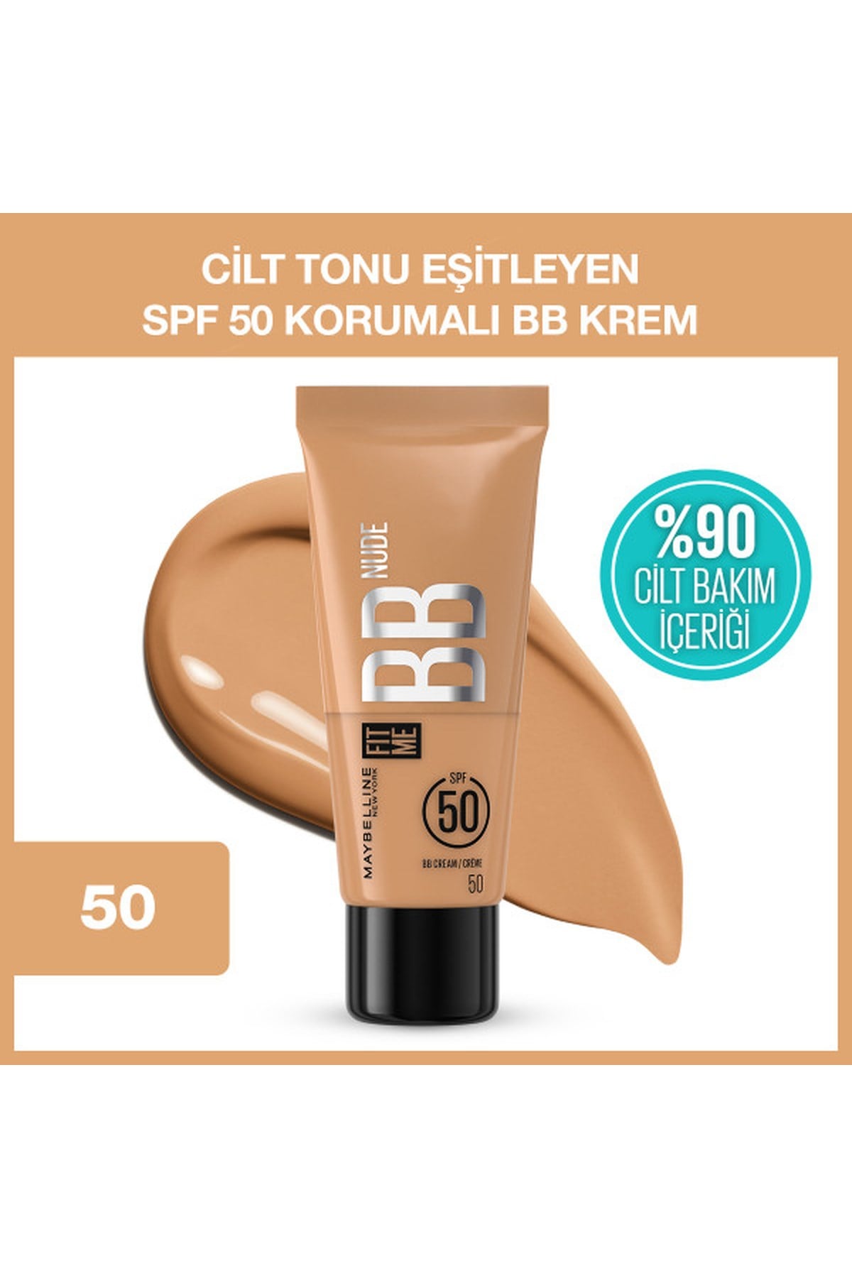 Maybelline New YorkMaybelline New York Fit Me Nude Cilt Bakımı Etkili Nemlendirici SPF50 BB Krem 503600531712808