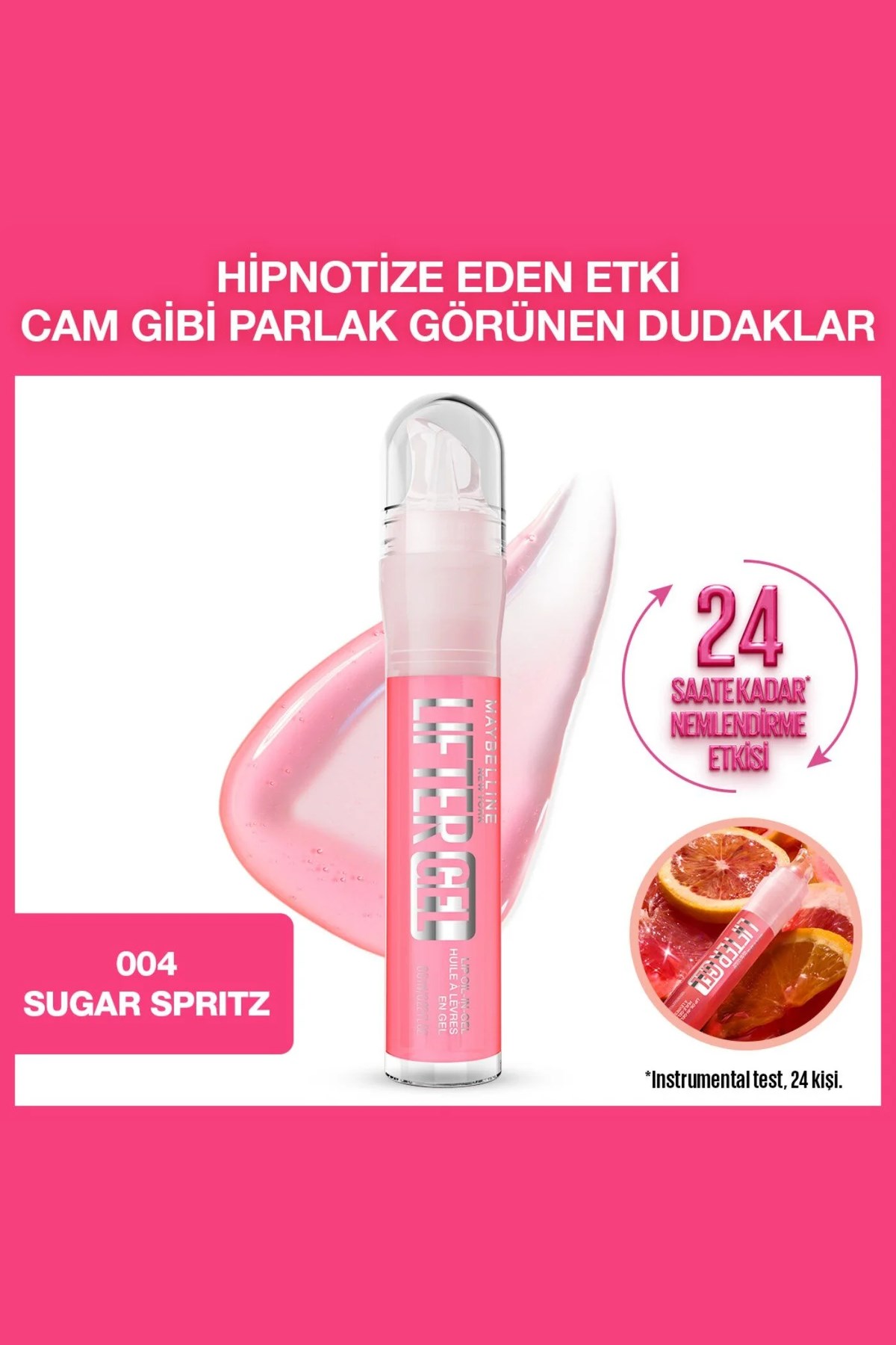 Maybelline New YorkMaybelline New York Lifter Gel Ekstra Parlak ve Nemlendirici Dudak Parlatıcısı 004 Sugar Spritz3600531721008