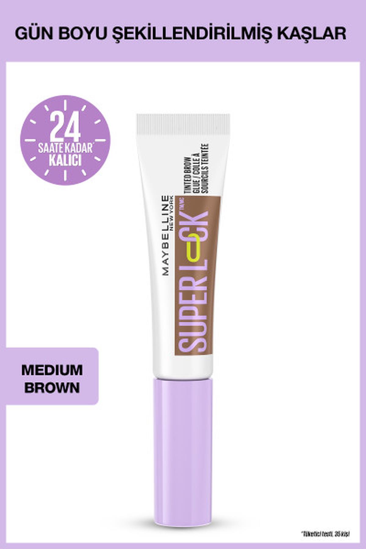 Maybelline New YorkMaybelline New York Super Lock Brow Glue Kaş Sabitleyici Maskara - Medium Brown3600531701888