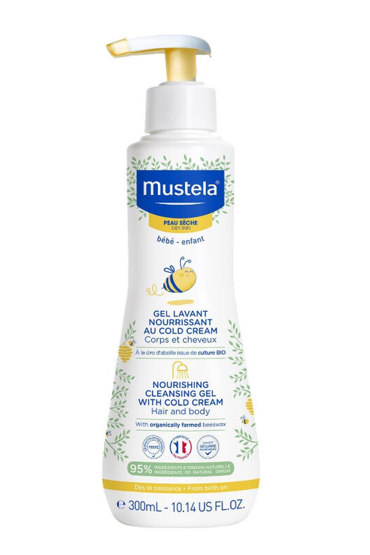 MUSTELAMustela Cold Cream ve Organik Balmumu İçeren Besleyici Bebek Şampuanı 300 ml3504105036089