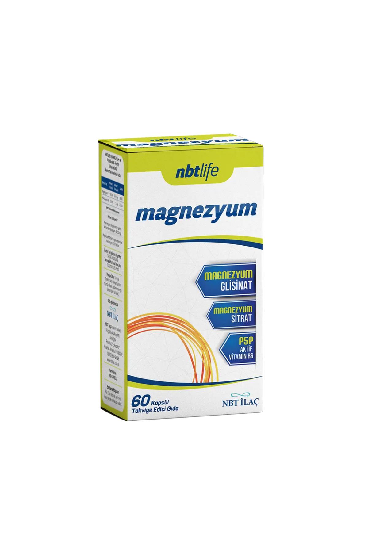 NBT İlaçNbt Life Magnezyum P5P Vitamin B6 60 Kapsül8680645530371