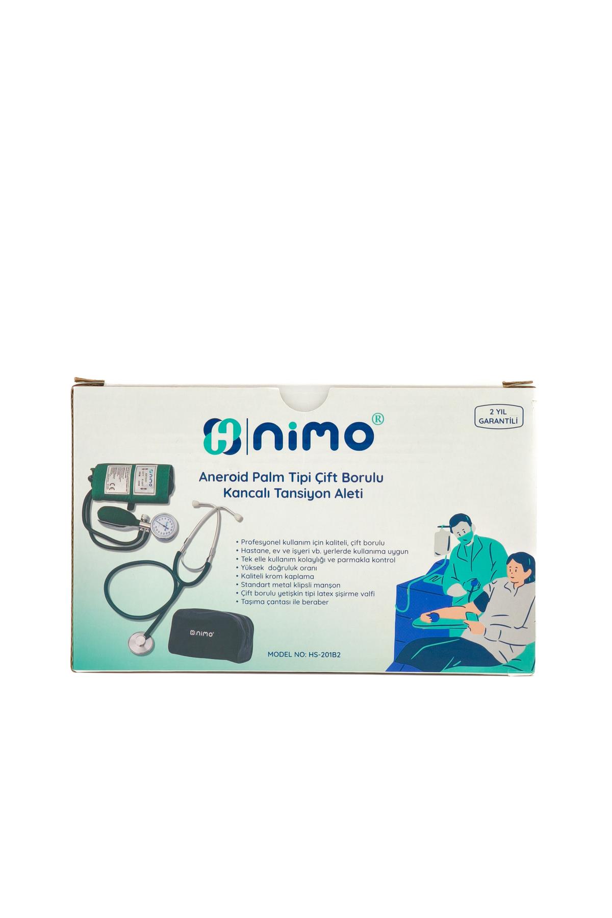 NimoNimo Aneroid Palm Tipi Çift Borulu Kancalı Tansiyon Aleti8698973761862