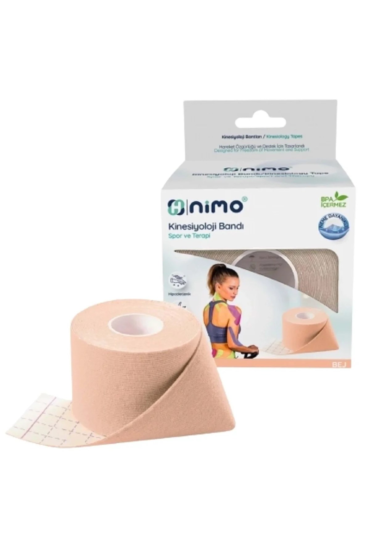 NİMONimo Kinesiyoloji Bandı (Ağrı Bandı) 5cm - 5m Ten6938799212042