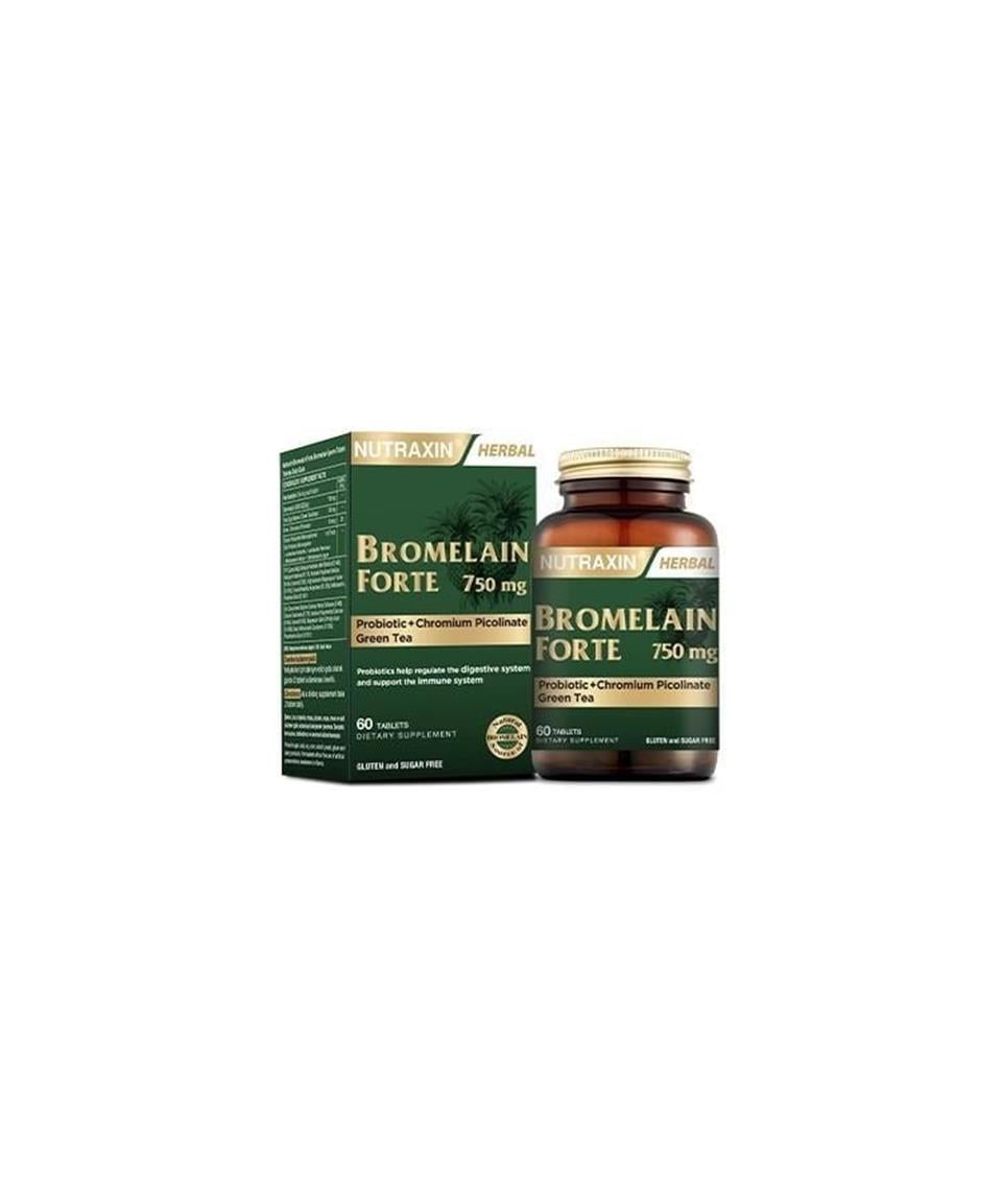 NUTRAXİNNutraxin Bromelain Forte 750 mg 60 Tablet8680512633204