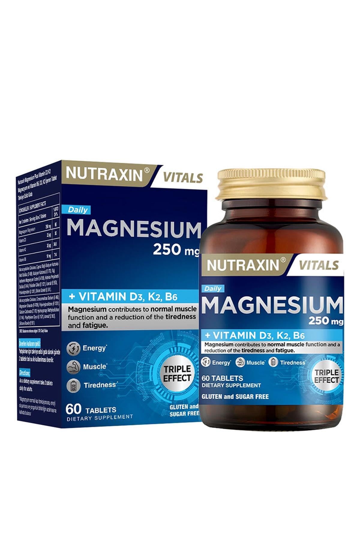 NUTRAXİNNutraxin Magnesium Daily 250 mg 60 Tablet8680512636113