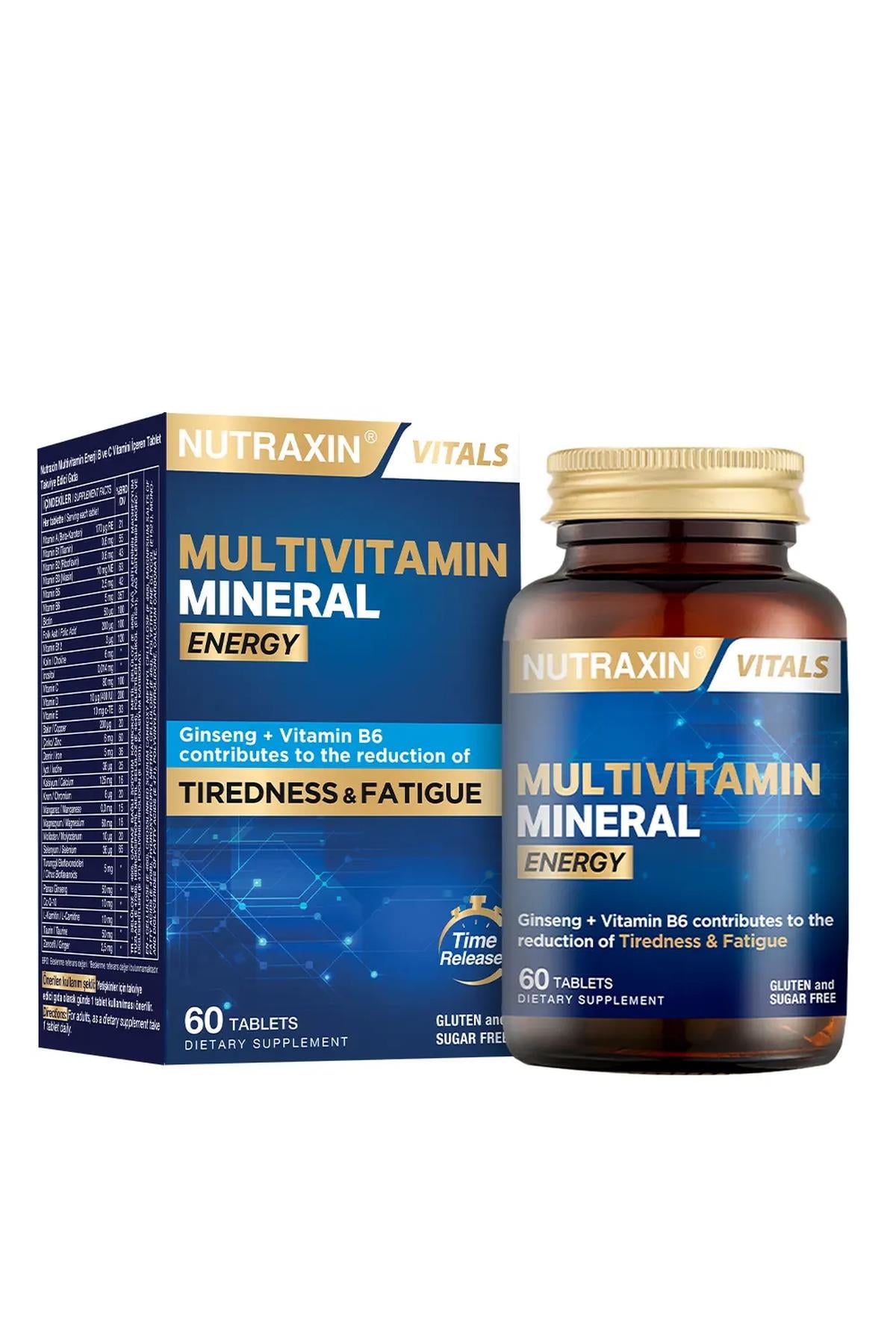 NUTRAXİNNutraxin Multivitamin Mineral Içeren Takviye Edici Gıda 60 Tablet8680512633181