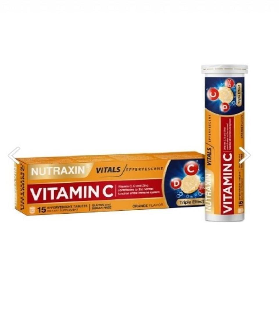 Nutraxin Vitamin C-D-Zinc 15 Efervesan Tablet  Vitamin C İçeren Takviye Edici Gıda
