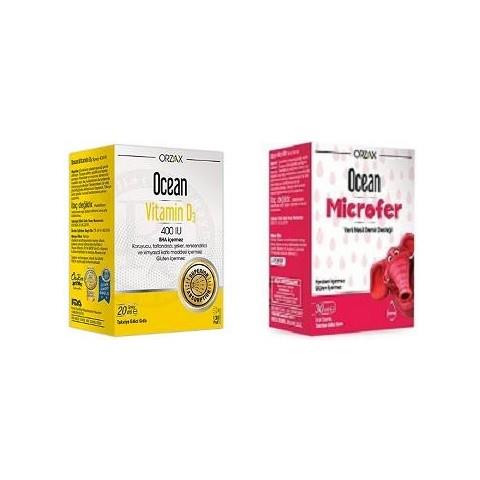 OCEANOcean D3 Vitamini 400 Iu 20 ml + Ocean Microfer Damla 30 mlHBCV00000BMNZR