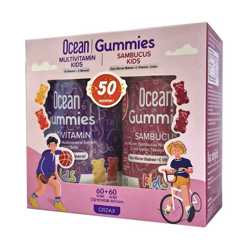 OCEANOcean Gummies Multivitamin + Gummies Sambucus Çiğnenebilir Jel Form8697595874110