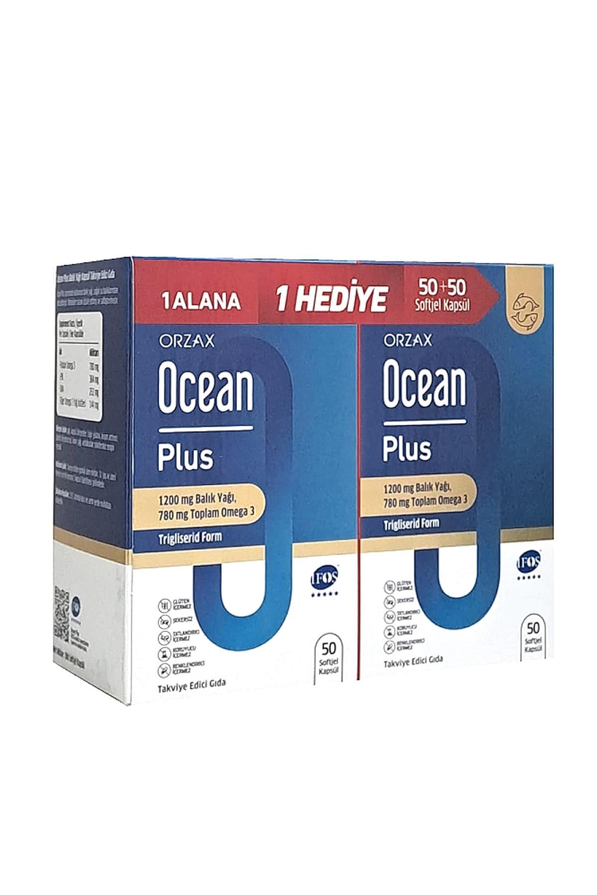 OCEANOcean Plus 1200 mg 50+50 Softjel Kapsül - 1 Alana 1 Hediye850081345190