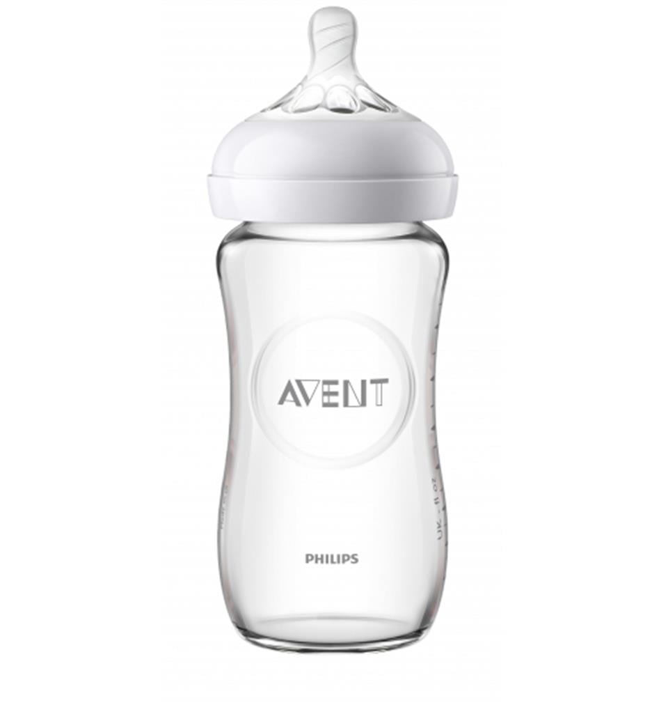 PHILIPS AVENTPhilips Avent Natural Güvenli Cam Biberon 240ml 1m+ SCF053/178710103876236