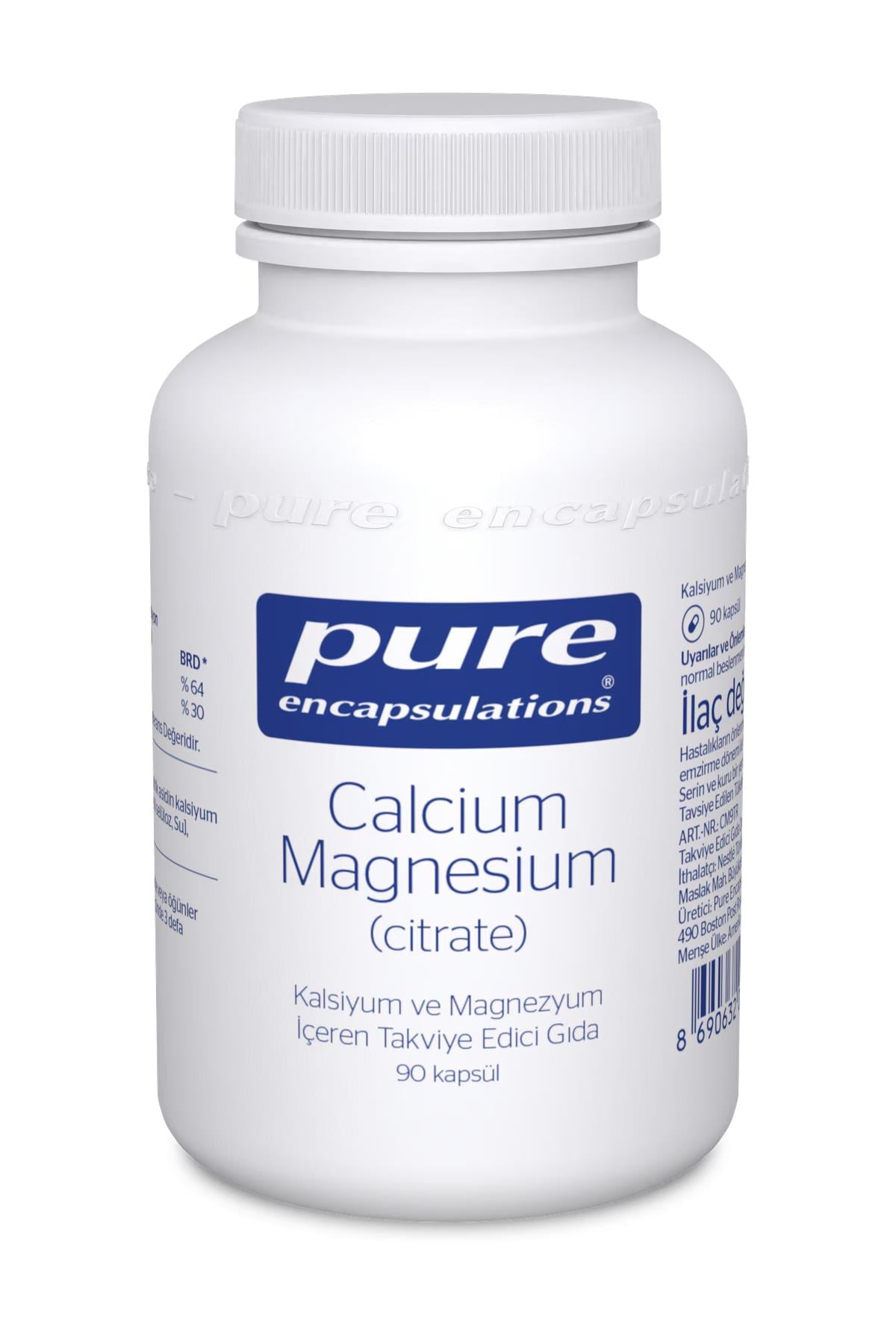 Pure EncapsulationsPure Encapsulations Calcium Magnesium 90 Kapsül8690632014586