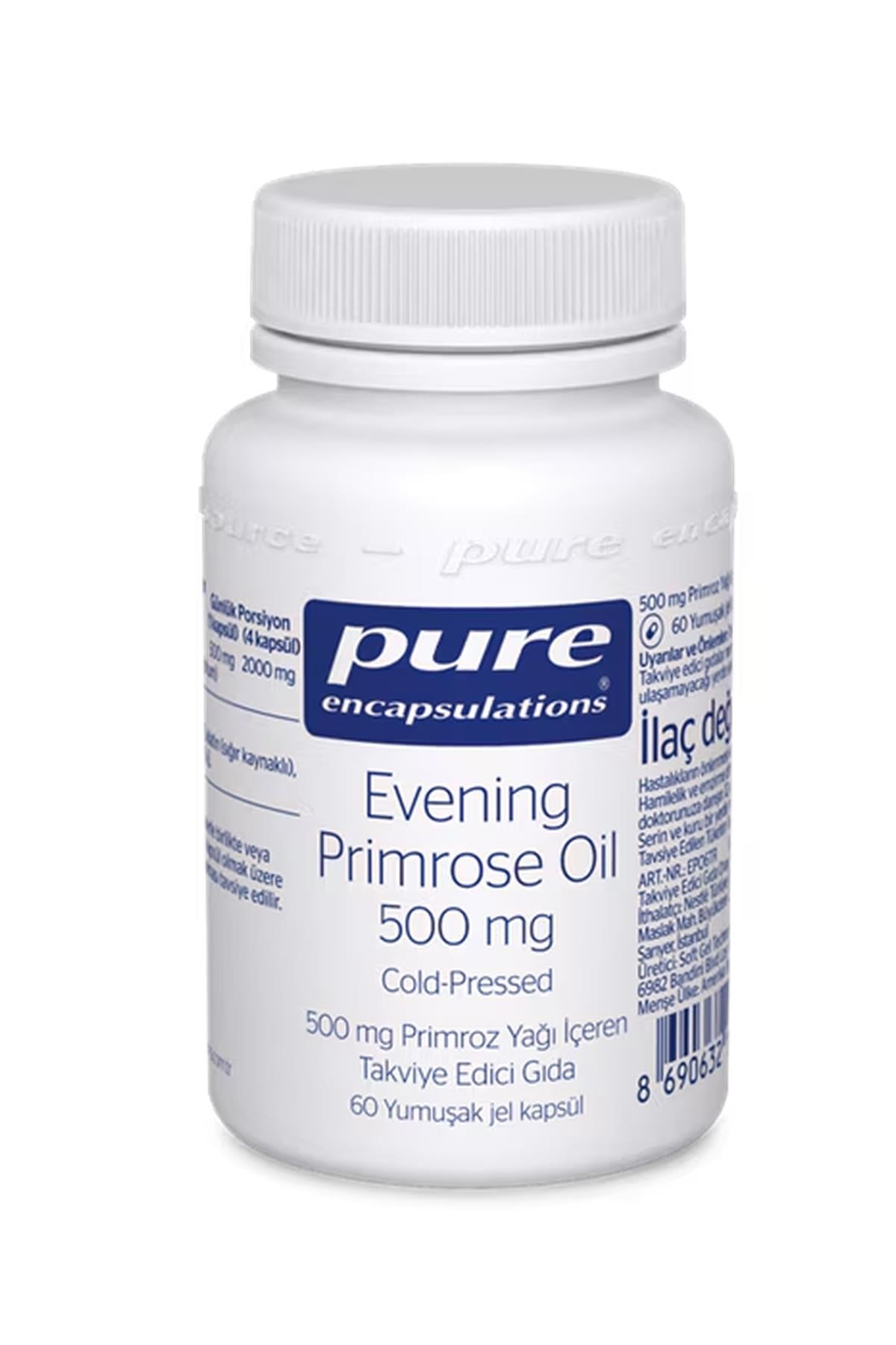Pure EncapsulationsPure Encapsulations Evening Primrose Oil 60 Kapsül8690632122120