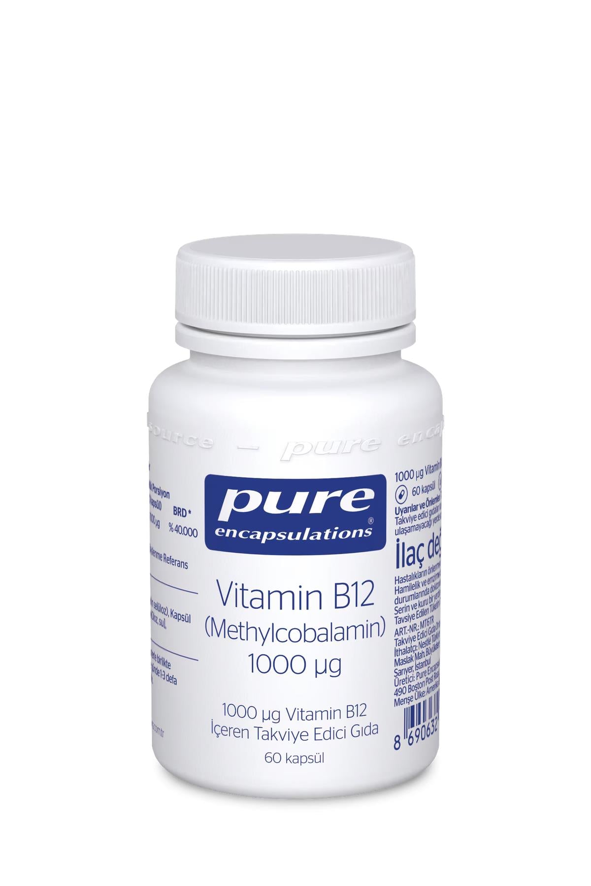 Pure EncapsulationsPure Encapsulations Vitamin B12 1000 Mcg 60 Kapsül8690632014630