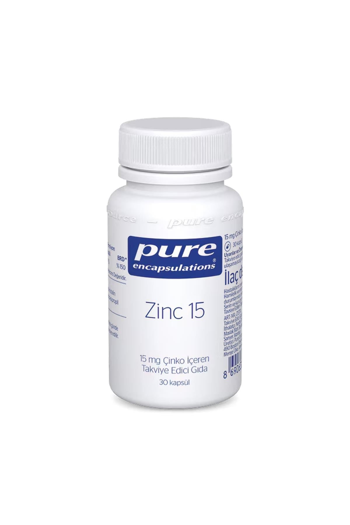 Pure EncapsulationsPure Encapsulations Zinc 15 Mg 30 Kapsül8690632993461