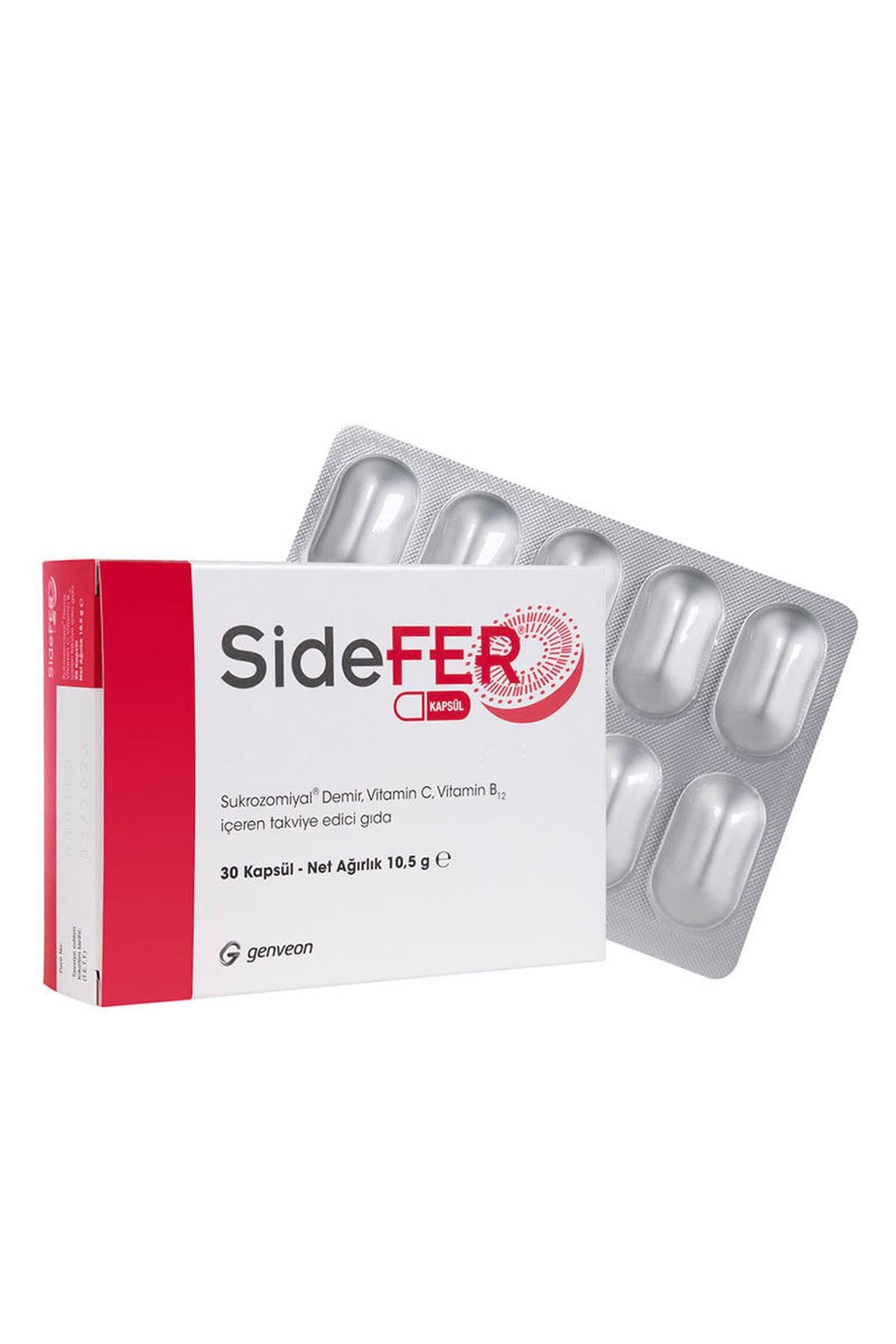 GenveonSidefer Vitamin C ve Vitamin B12 30 Kapsül8699293153955