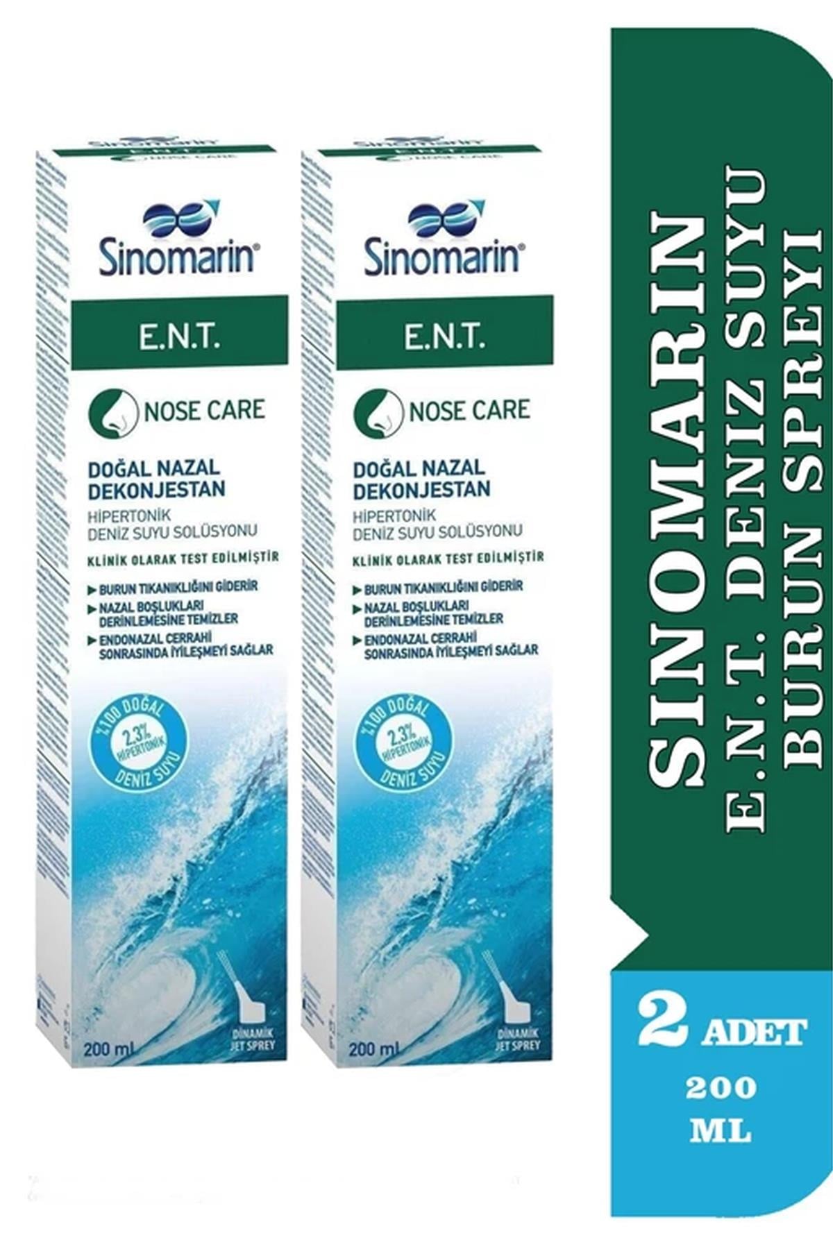 SinomarinSinomarin E.N.T. Deniz Suyu Burun Spreyi 200 ml 2 Adet5206892100278-2