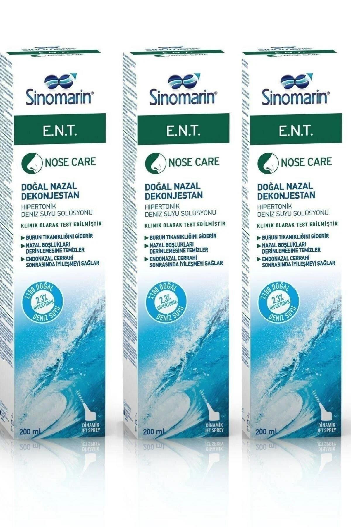 SinomarinSinomarin E.N.T. Deniz Suyu Burun Spreyi 200 ml 3 Adet5206892100278-3