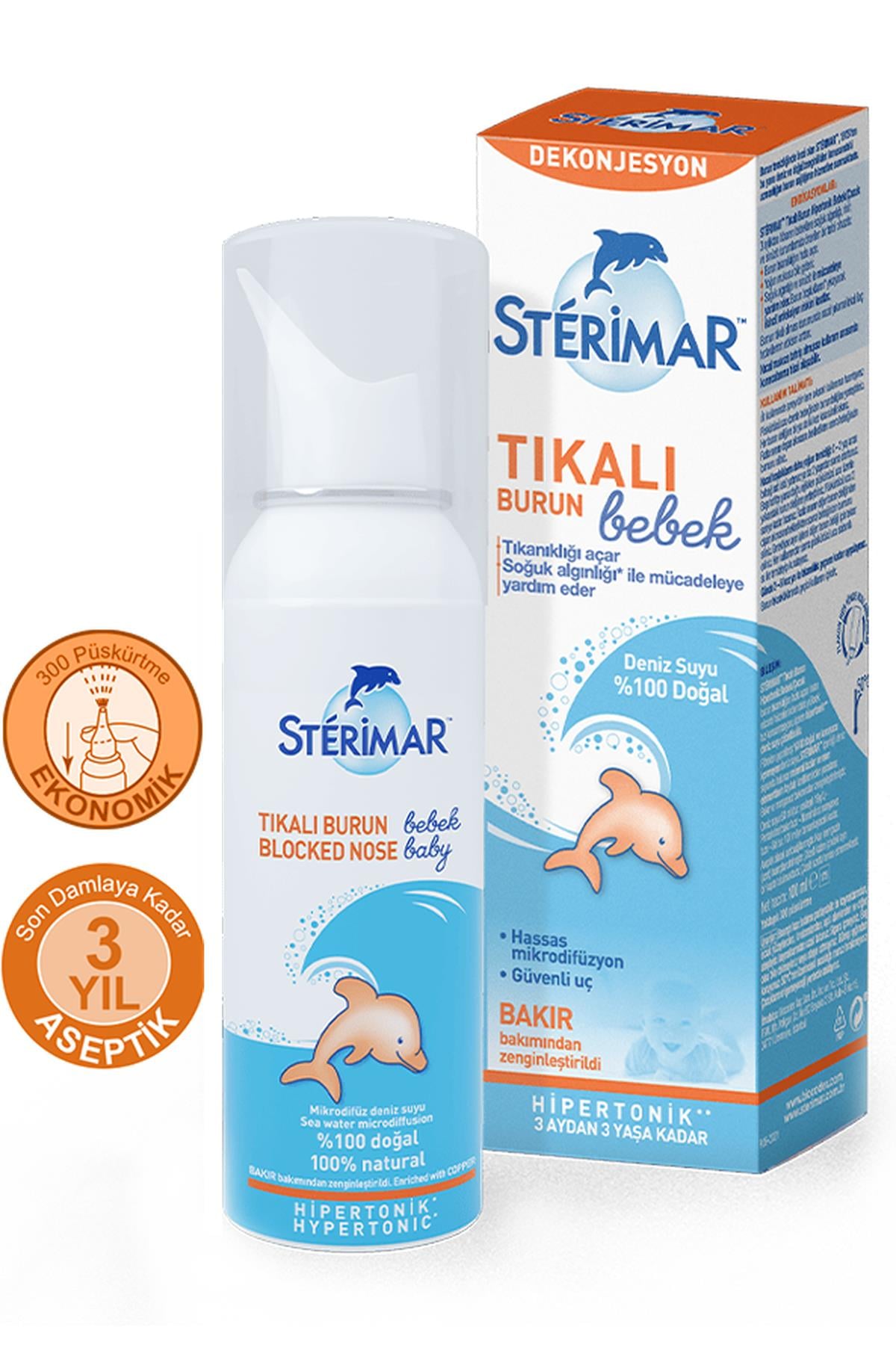 SterimarSterimar Bebek Tıkalı Burun Spreyi 100ml3331300097450