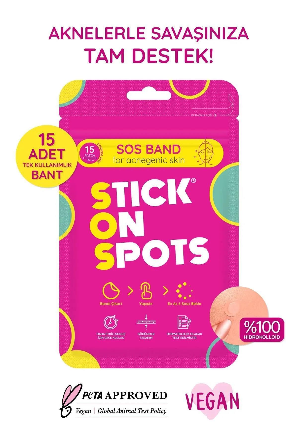 Stick On SpotsStick On Spots Sos Band - 15 Adet Akne Bandı637740949384