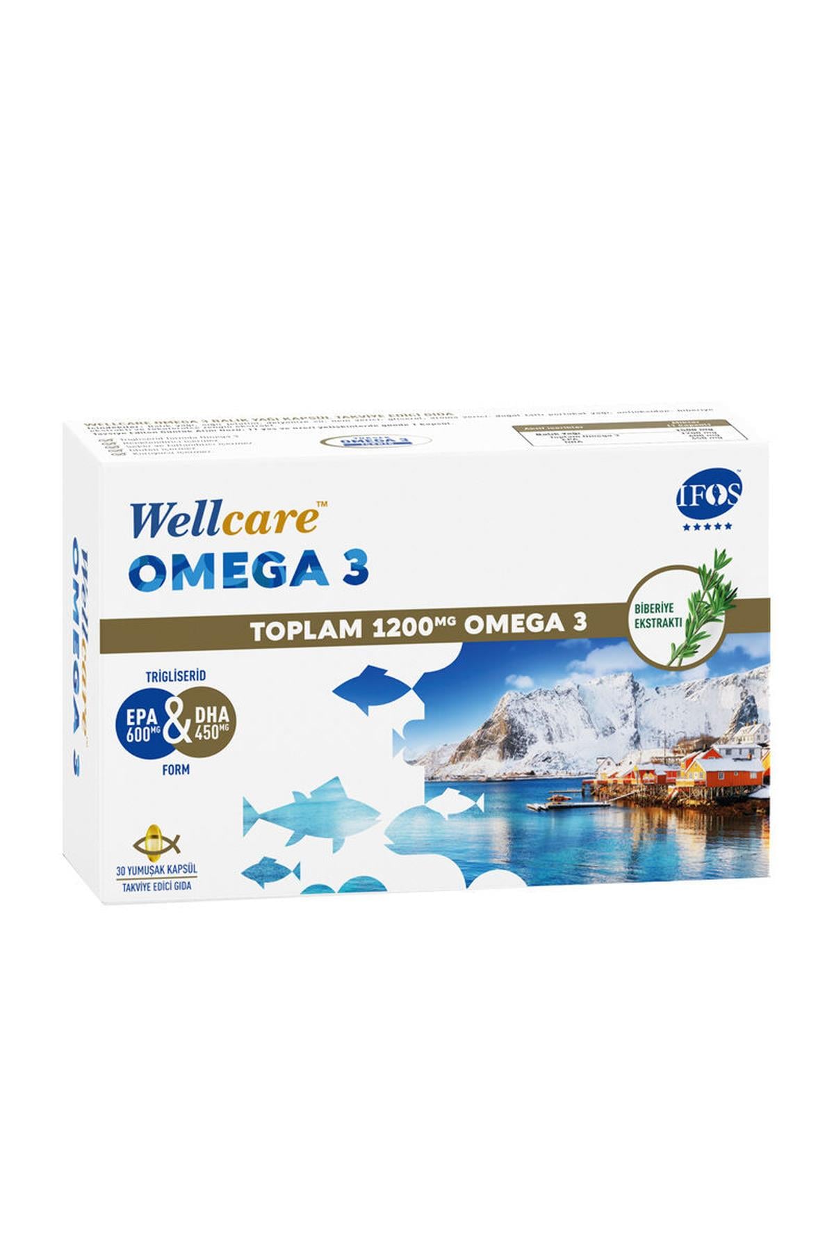 WELLCAREWellcare Omega 3 Balık Yağı 30 Kapsül8699680190013