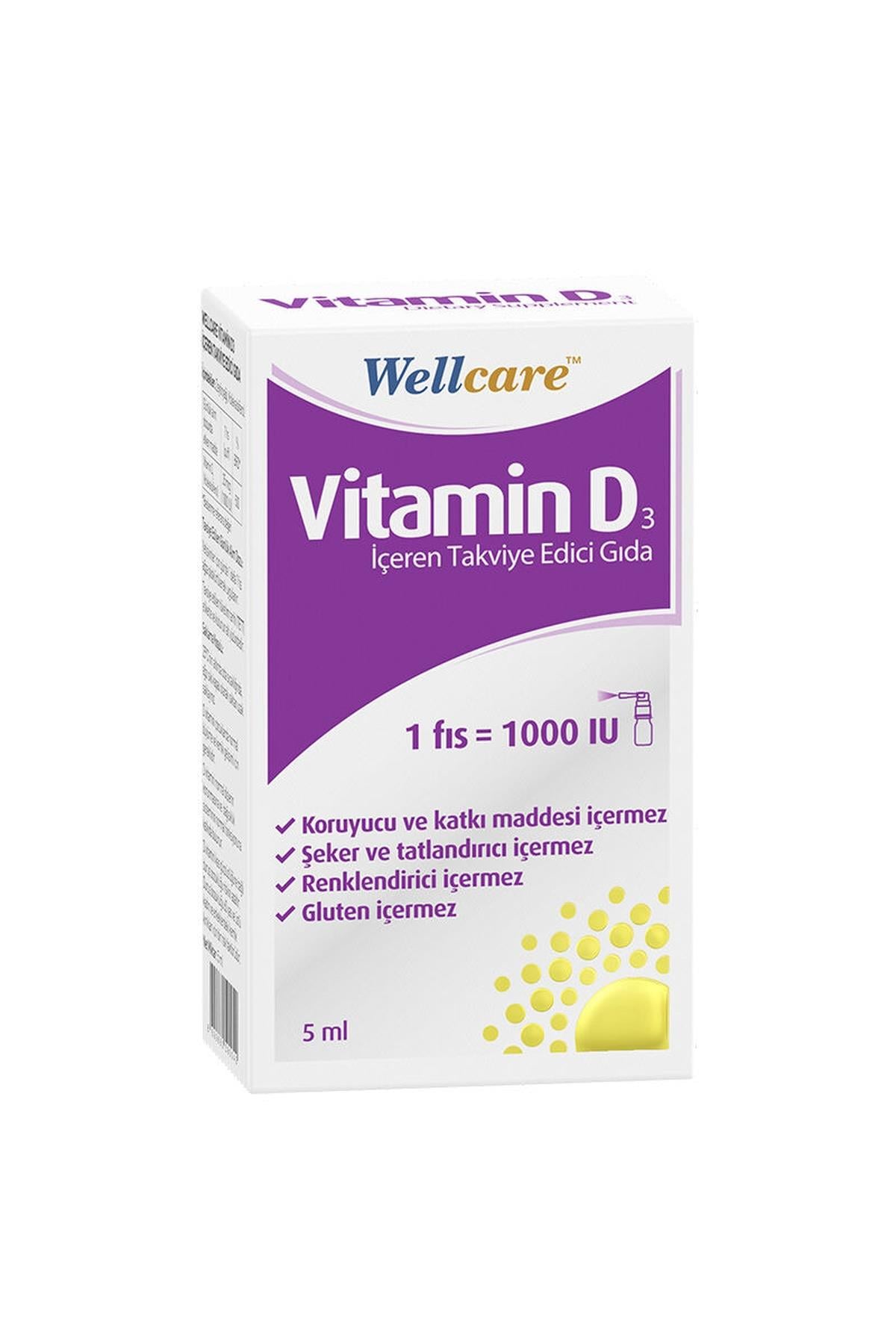 WELLCAREWellcare Vitamin D3 1000 IU - 5 ML8699680590042