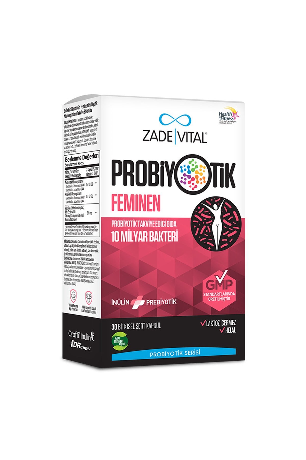 Zade VıtalZade Vital Feminen Probiyotik Takviye Edici Gıda 30 Kapsül8690712026423