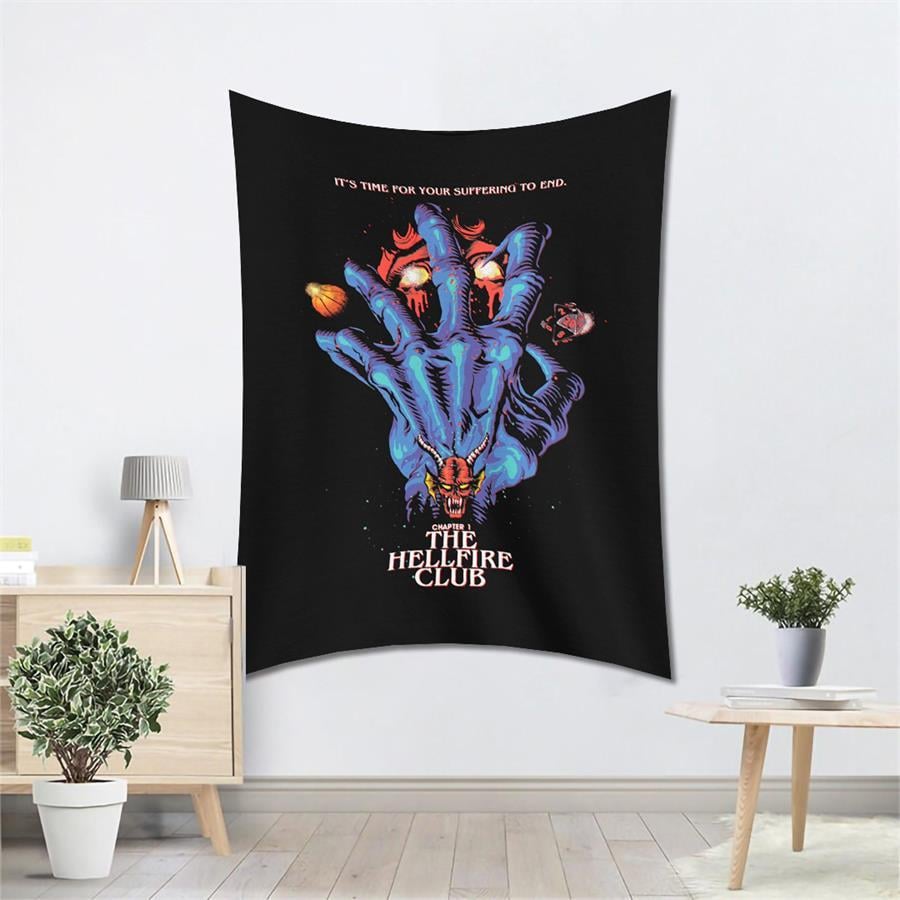 70 X 100 Cm Stranger Things 4. Sezon Dustin Hellfire Club Poster Duvar Halısı 