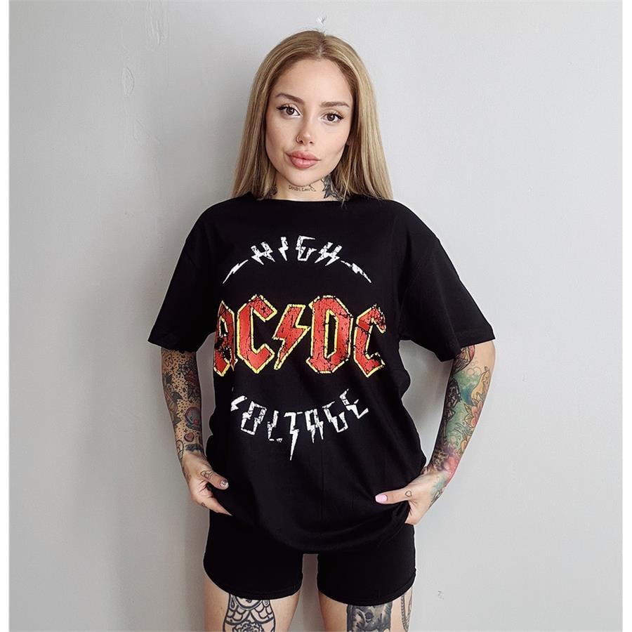 Ac/Dc High Voltage Siyah Unisex T-Shirt