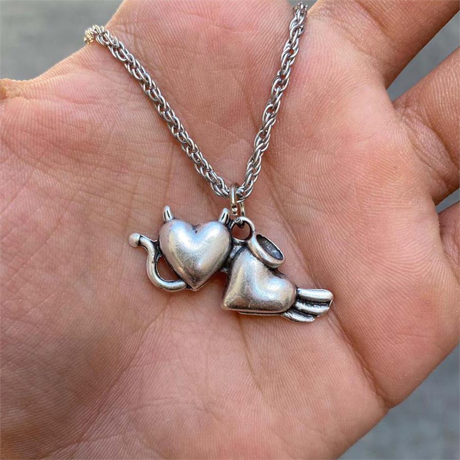 Angel Hearts Couple Zincirli Kolye 