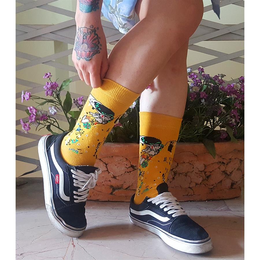 Art - Gustav Klimt - The Kiss  Unisex Çorap