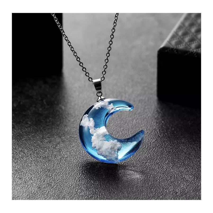 Ay Ve Bulut Zincirli Kolye 