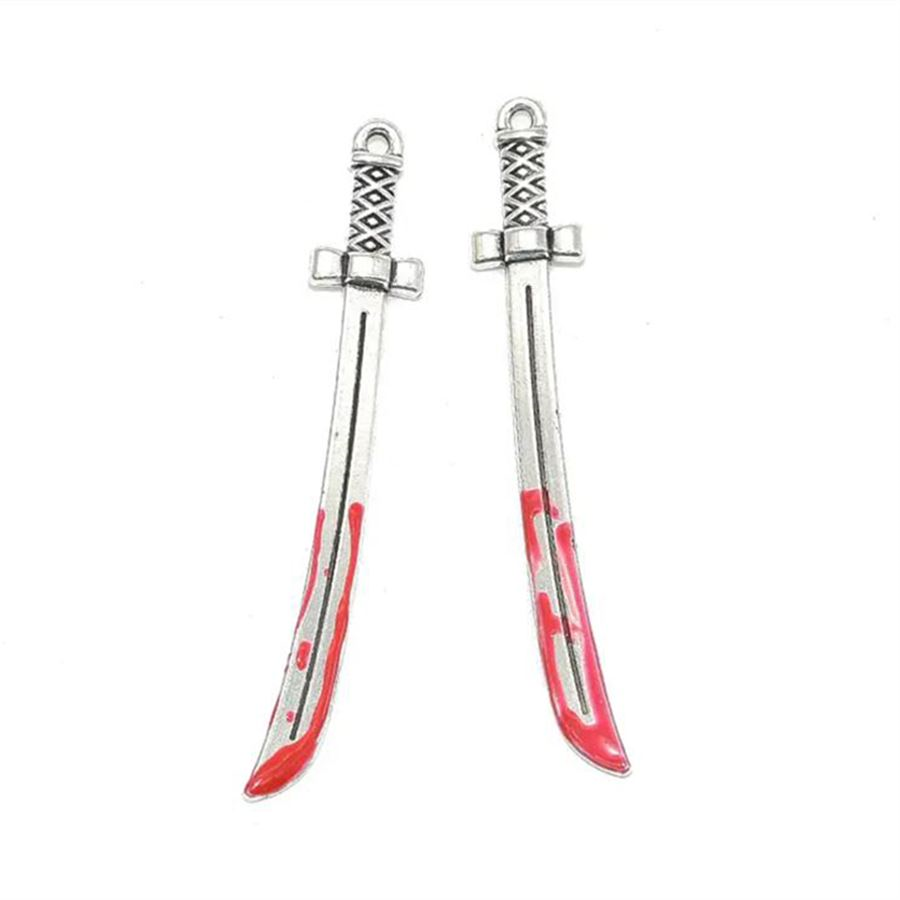 Gothic Katana Silver Küpe