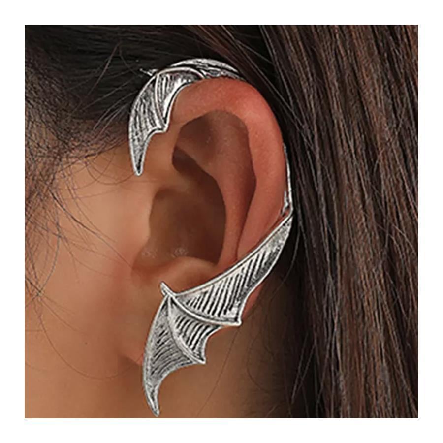 Gri Ejderha Sarmal Sol Küpe