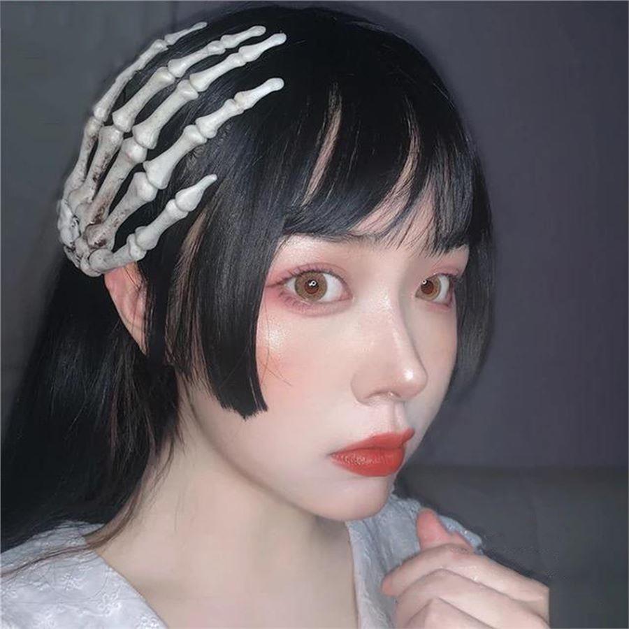 İskelet El Figürlü Çift Toka